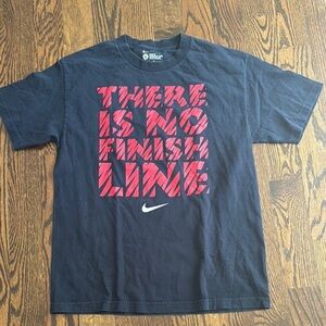 Nike Black Tee with Red Text Design
